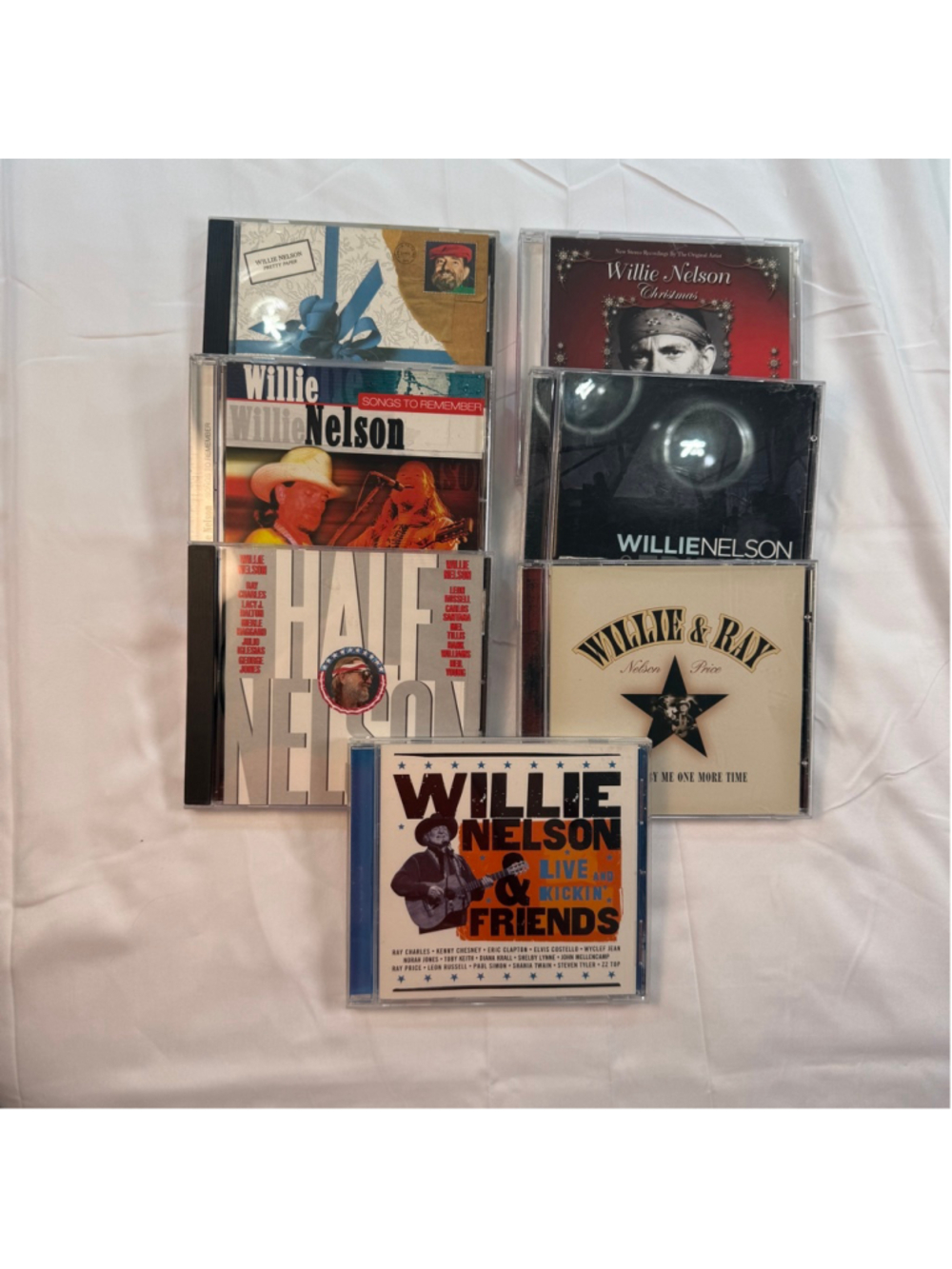 Willie Nelson CD Lot of 7 Pretty Paper Christmas Live & Kickin Country Music Col